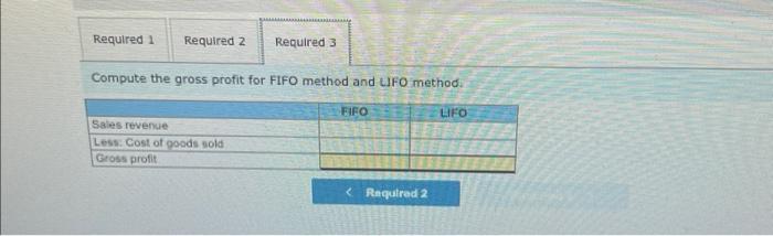 sales for its only product. Exercise 5.8 (Algo) Perpetual: Inventory costing methods-FIFO