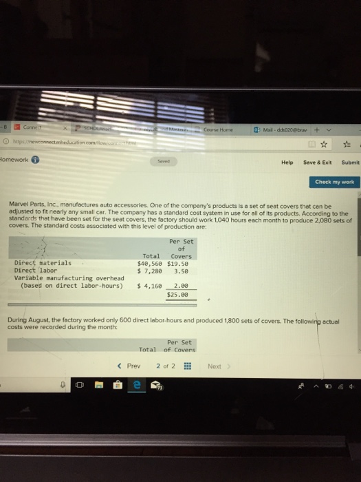  Course Horne : Ma.ddd20@b3. + omework Help Save & Exit Submit
