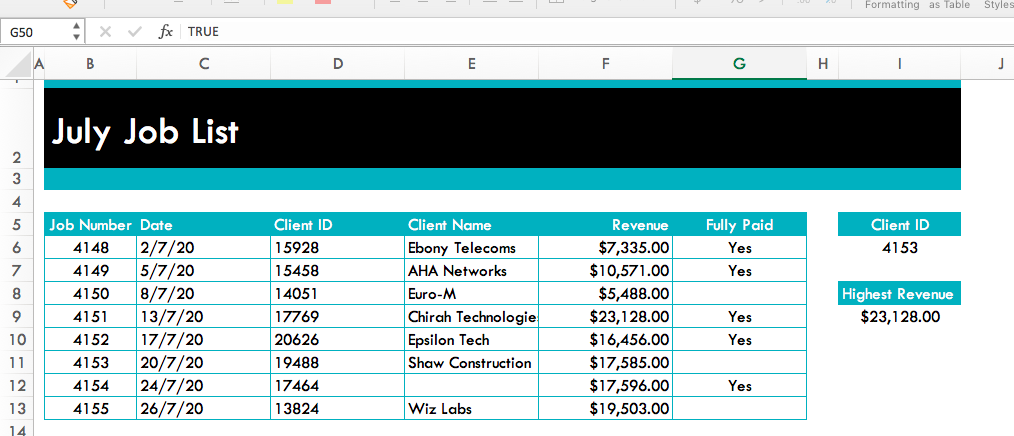 7 A B C D The formula =VLOOKUP(19,36:G13,1,FALSE) will return an error,