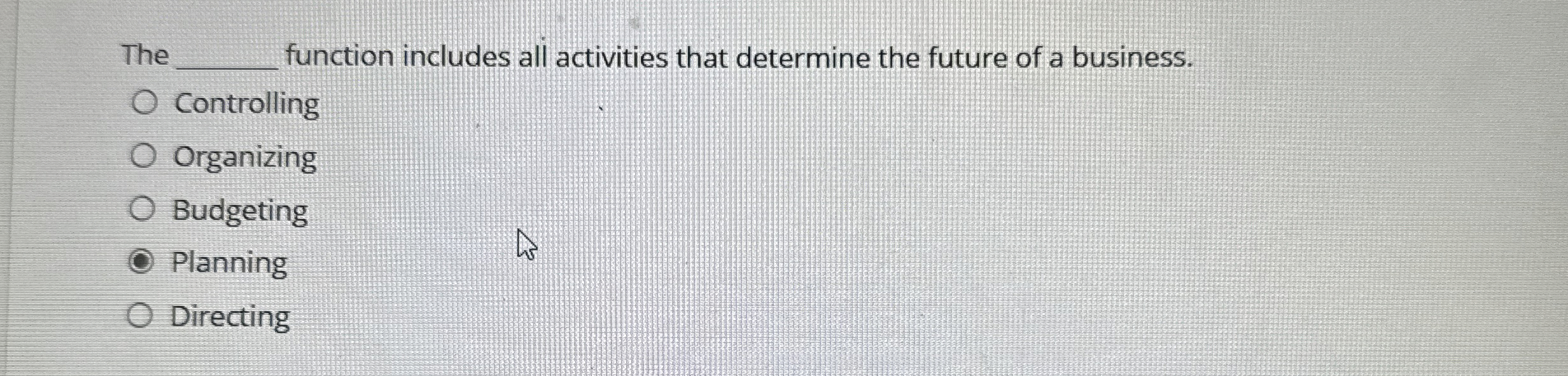  The q, function includes all activities that determine the future of
