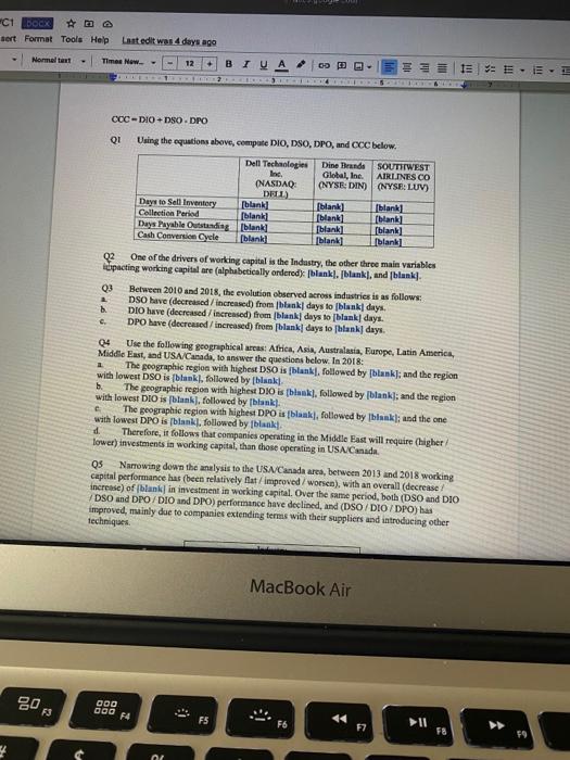 Times New.. 12 + BIVA GA 15 TESORO The operating cycle covers