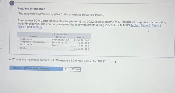 please help asap i do not understand Required information [The following information