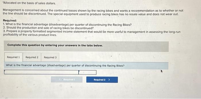 The Regal Cycle Company manufactures three types of bicycles-a dirt bike, a