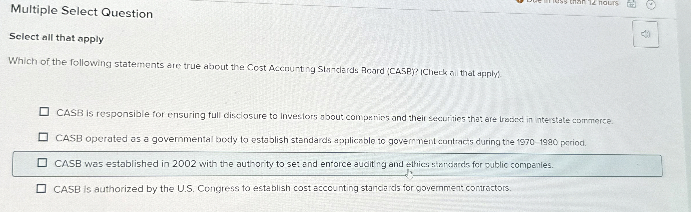  Multiple Select Question Select all that apply Which of the following