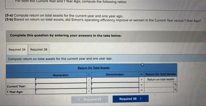 determine if it improved or worsened in the current year. Complete this