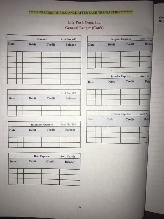 Park Yoga, Inc. and opened her studio for classes in the beginning