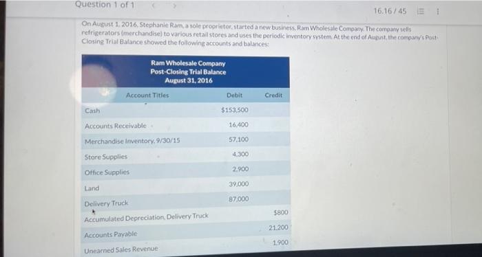 other guy that helped me got it wrong Question 1 of 1