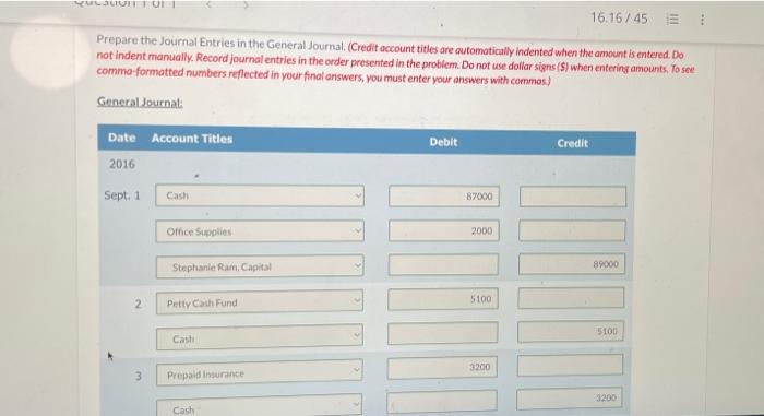Titles Debit Credit $153.500 16.400 Cash Accounts Receivable Merchandise Inventory, 9/30/15 Store