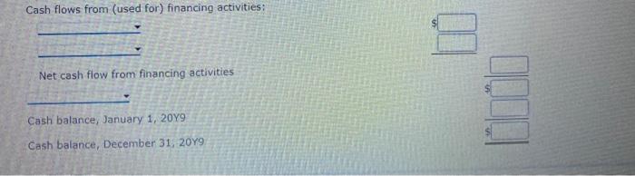 comparative balance sheet of Merrick Equipment Co. for December 31,20Y9 and 20Y8,
