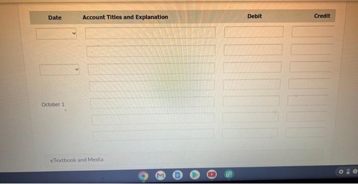 transactions of Buffalo Corporation. Sept. Purchased inventory from Encino Company on account