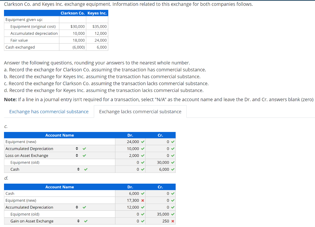 need help with part D d. Record the exchange for Keyes Inc.