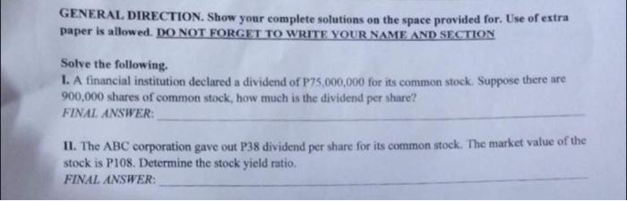 This is General Math Please show solution, so i can follow how
