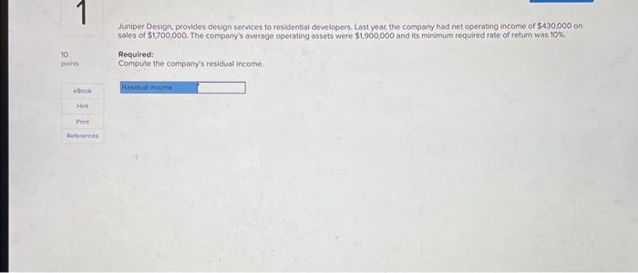  Juniper Design, provides design services to residential developers. Last year, the