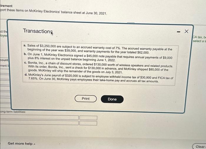 the icon to view the transactions.) Requirement 1. Report these Aems on