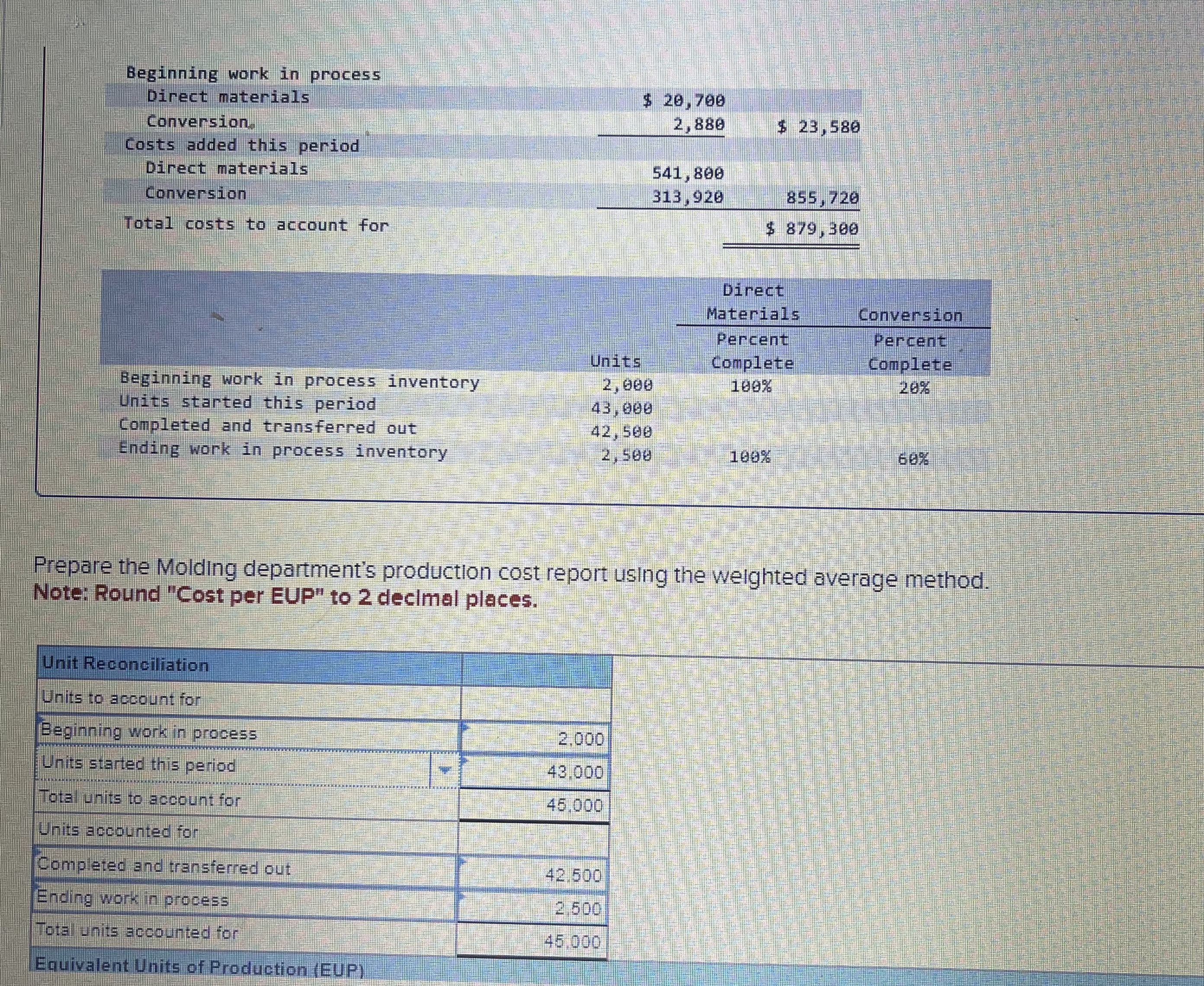  Steps for Accounting 2 process costing 