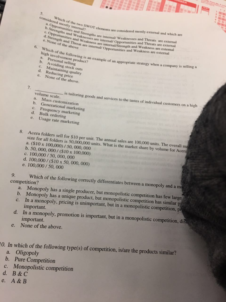 Which of the two SWOT elements are considered mostly external and