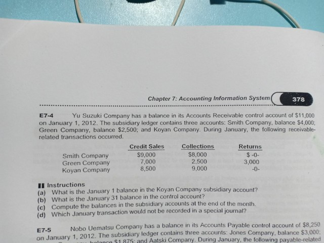 I just need you to answer this question (d). Chapter 7: Accounting