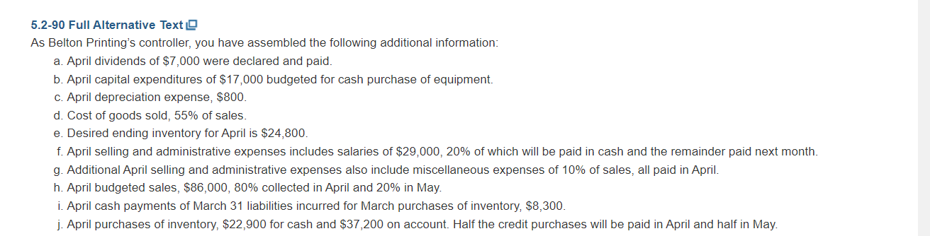 Belton Printing Company of Baltimore has applied for a loan. Its bank