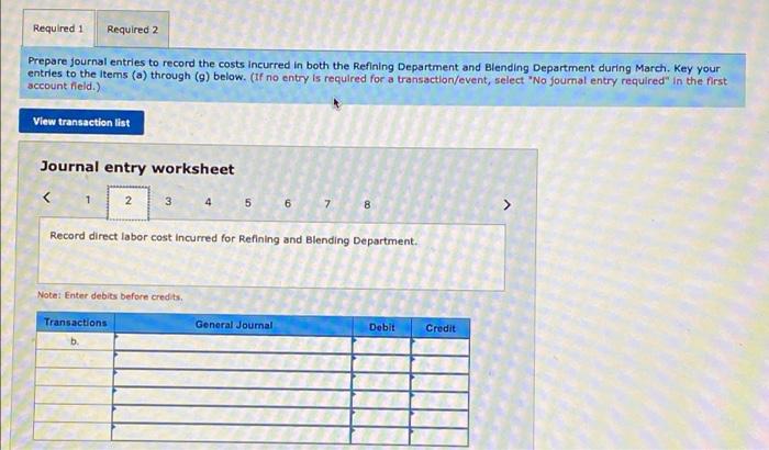grease is produced in two processing departments-Refining and Blending. Raw materials are