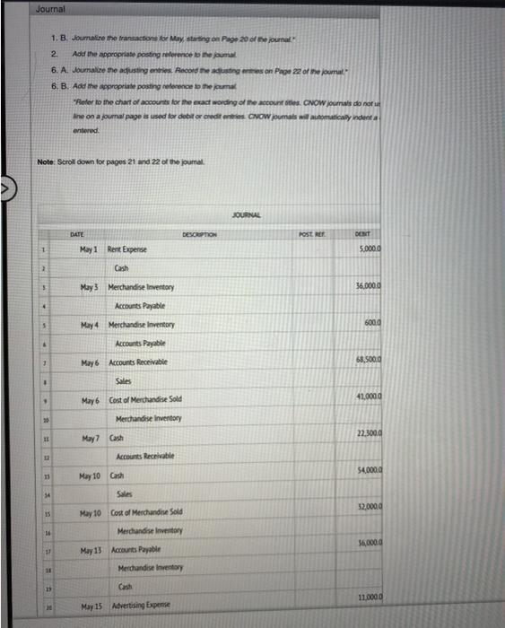 of May 1, 20Y7 (unless otherwise indicated), are as follows: Alcoord the