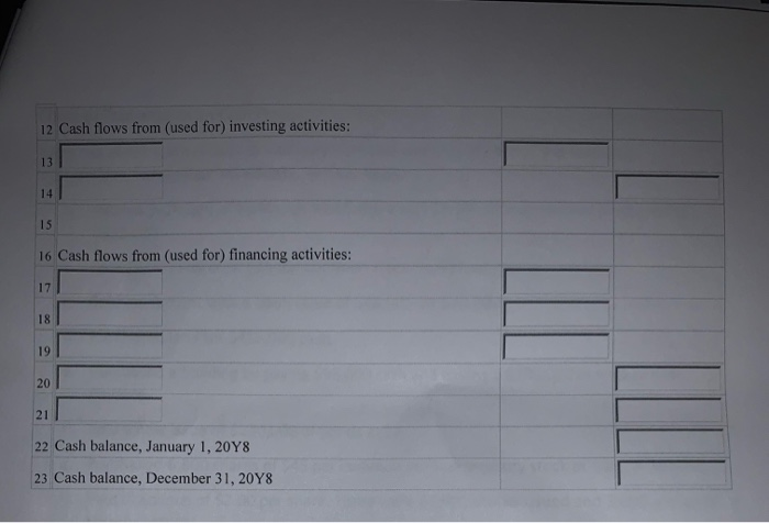 is as follows: Dec. 31, 20Y8 Dec. 31, 20Y7 Assets $95,000.00 $110,000.00