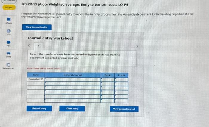 has two manutacturing departmems, Assembly and Pointing The Assembly department started Iuo0