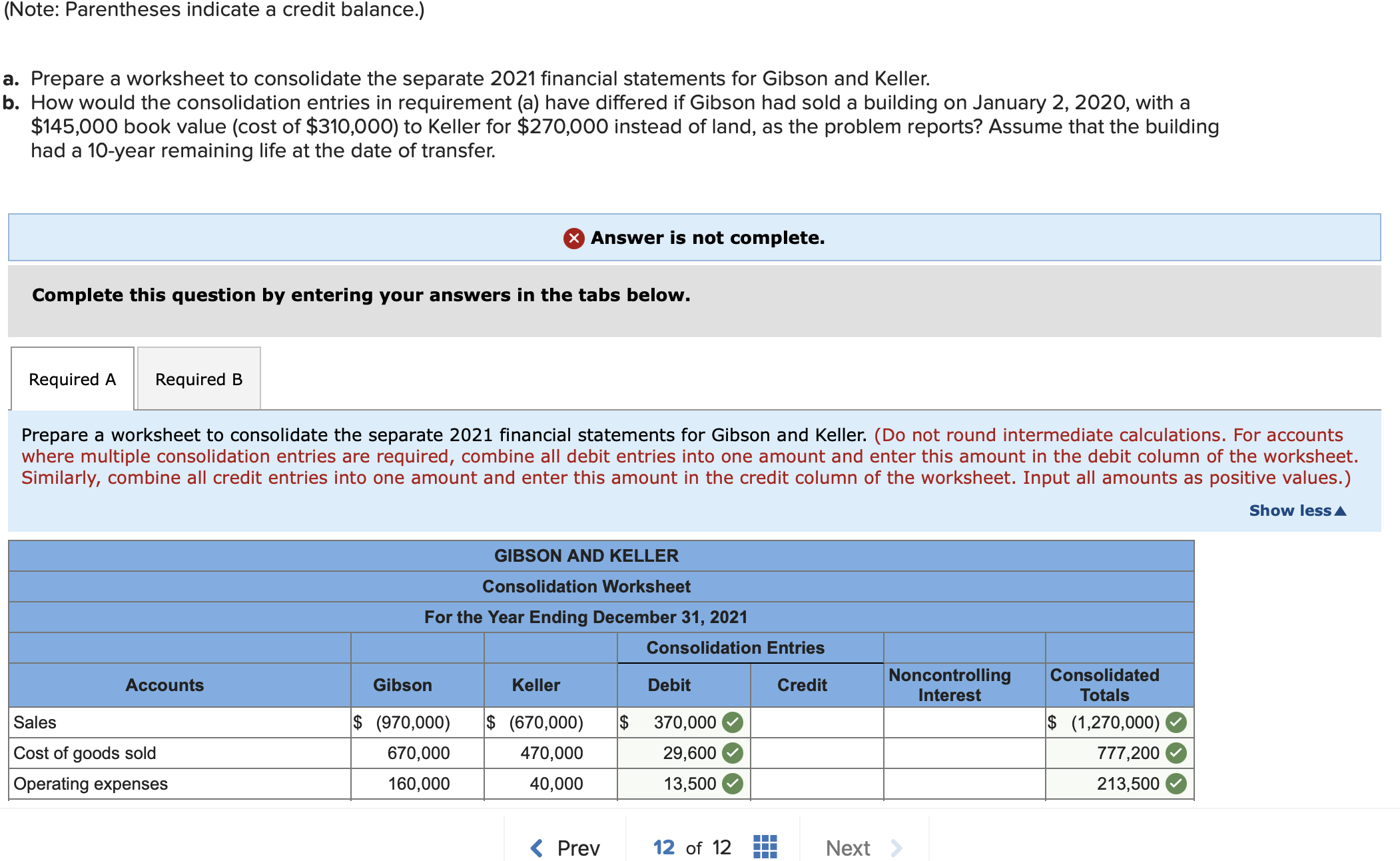 chart , thank you! Note: Parentheses indicate a credit balance.) Prepare a