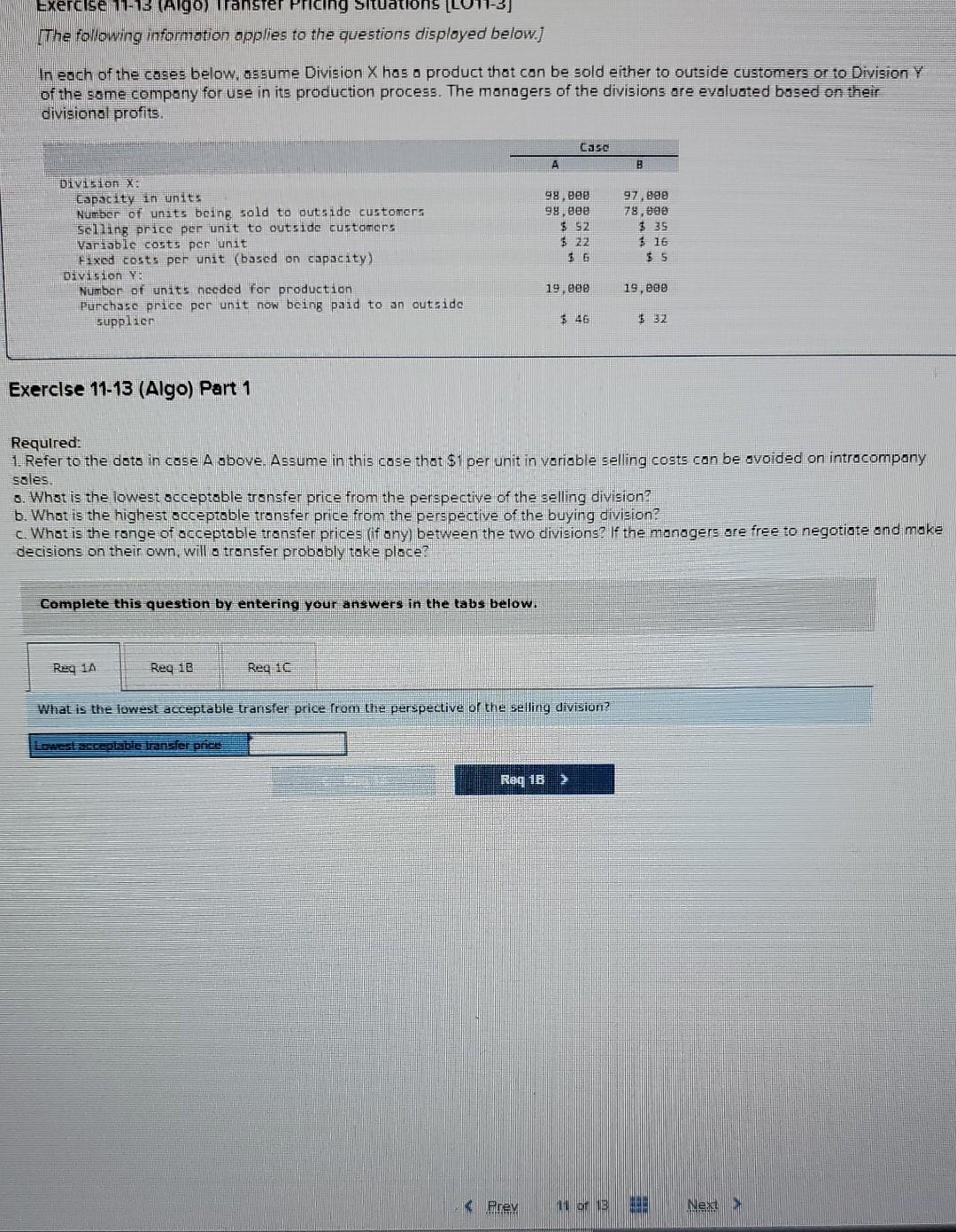  I need help on all 3 please Exercise 11-15 (Algo Lanster