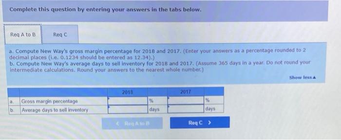 someone can help. The following data were extracted from the 2018 financial