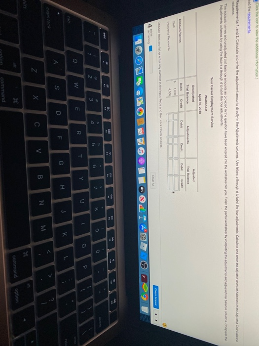 Debit Credit $ 1,000 4,000 1.100 Trial Balance adjusted trial balance com