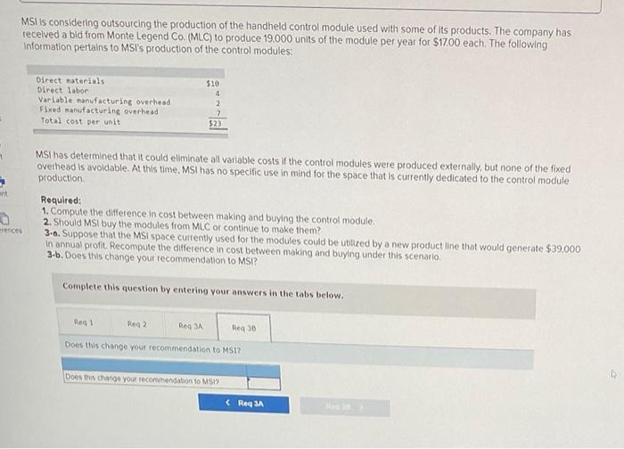of the module per year for $1700 each. The following Information pertains