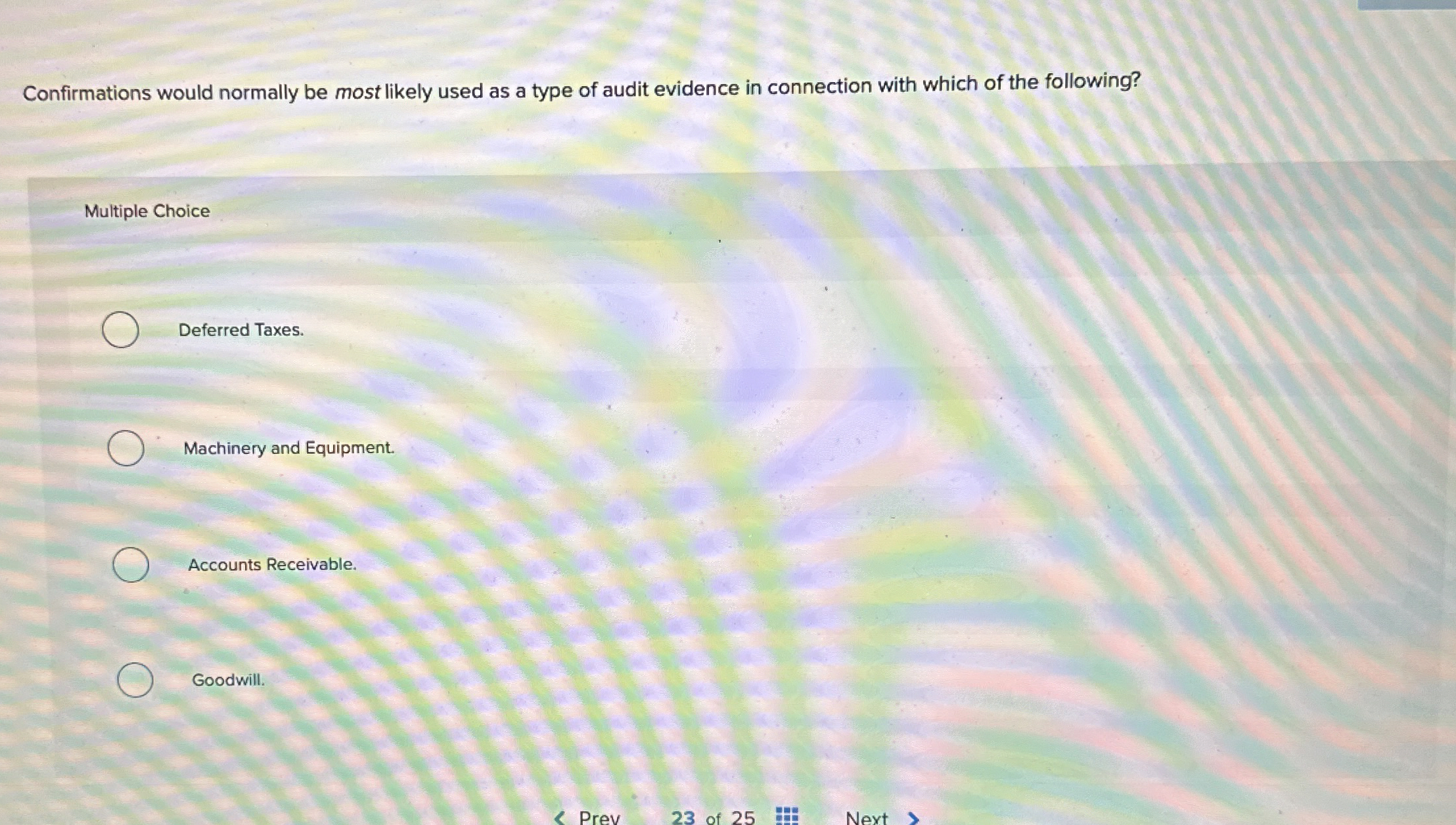  Confirmations would normally be most likely used as a type of