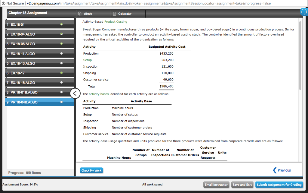  Not Secure v2.ce ngagenow.com Irn/takeAssignment/takeAssignment Main.do?invoker= assignments&takeAssignmentSessionLocator=assignment-take&in progress-false Chapter 18 Assignment