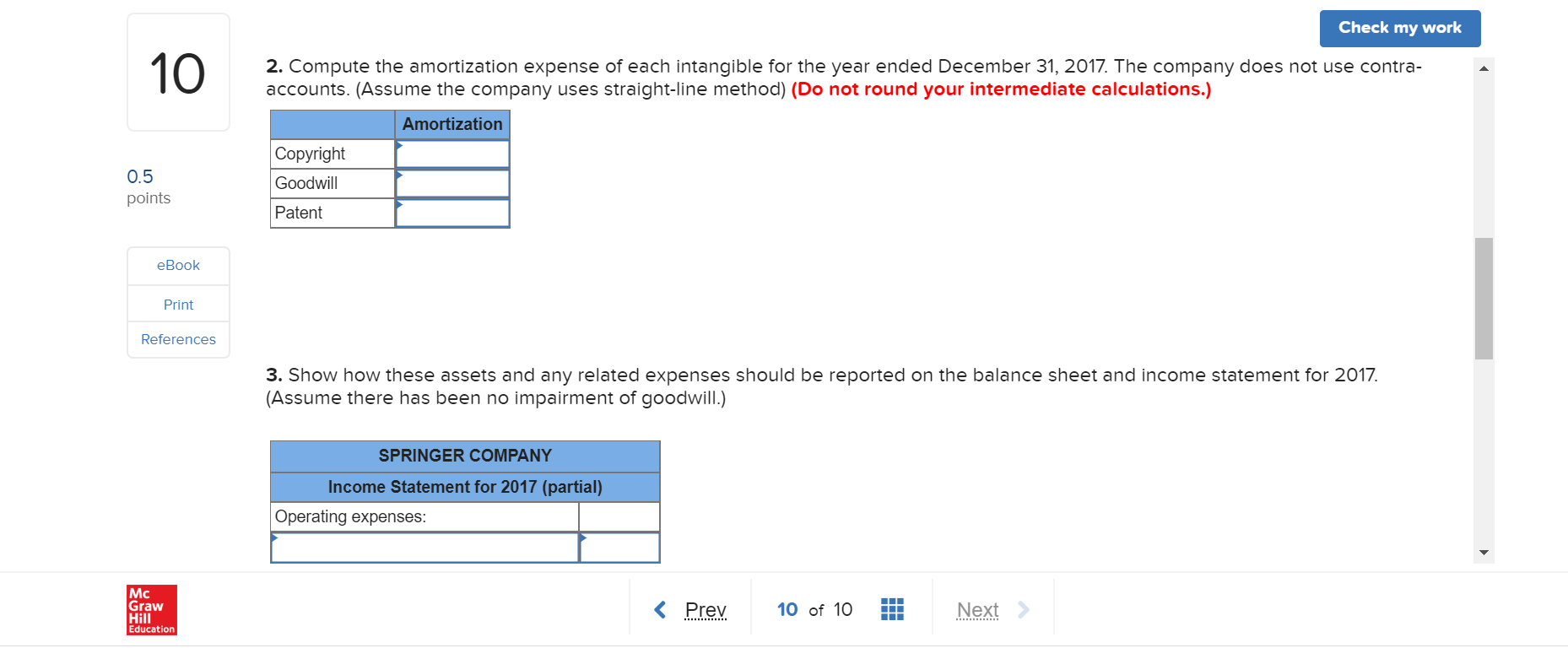 and Reporting the Acquisition and Amortization of Three Different Intangible Assets LO8-6