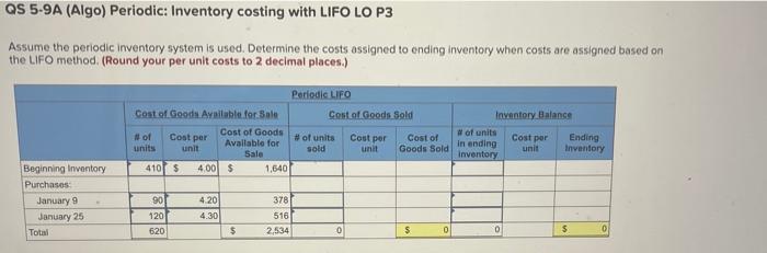 (8-10) [The following information applies to the questions displayed below.) A company