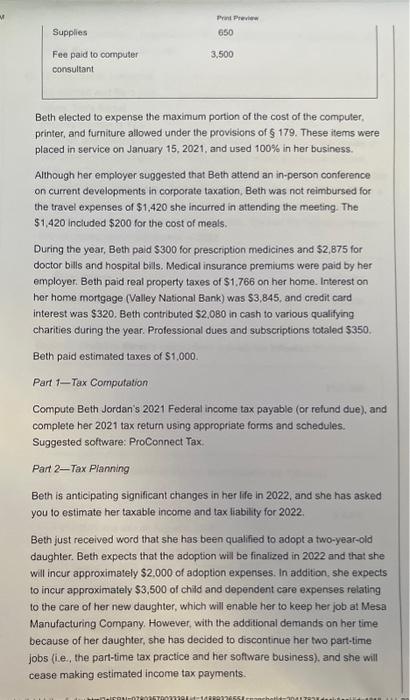 at end of return) Please prepare and include Sch. A for informational