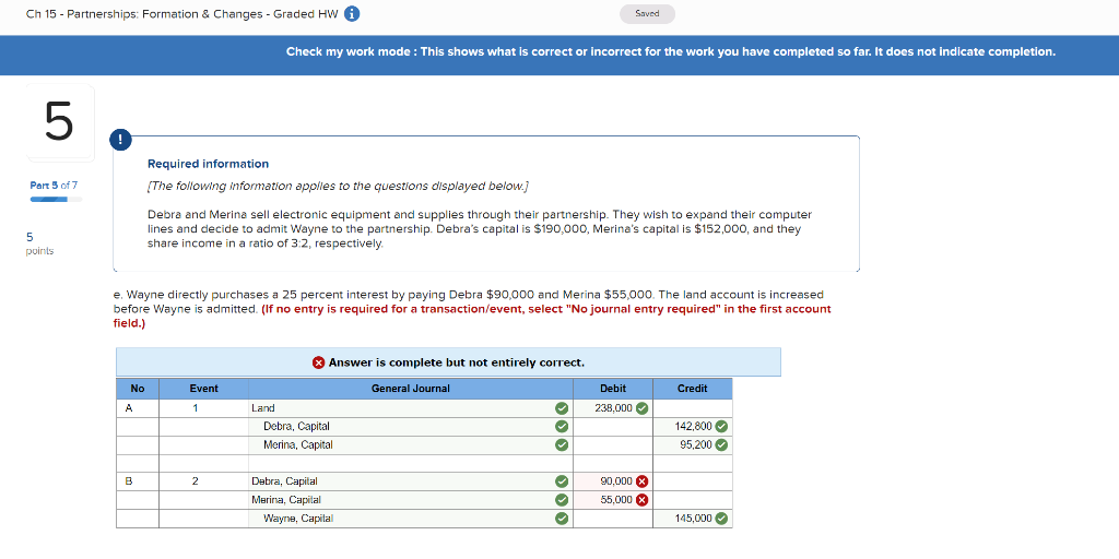  please help with part B. Thank you Ch 15 - Partnerships: