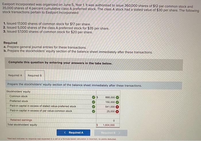 you! Eastport Incorporated was organized on June 5, Year 1 . It
