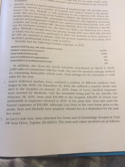 2-INDIVIDUALS (FORM 1040) t. Sean B. (age 42) and Michelle R. (age