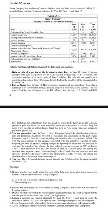 please the answer in the schedule below and thanks Qurstion 2 (7