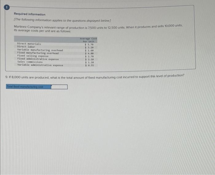 what is the total amount of product costs incurred to make 10,000