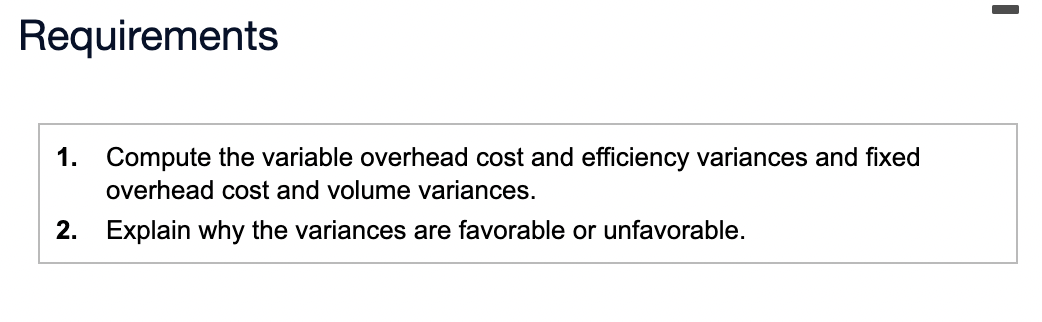 Please note there are two requirements and I have provided a sample