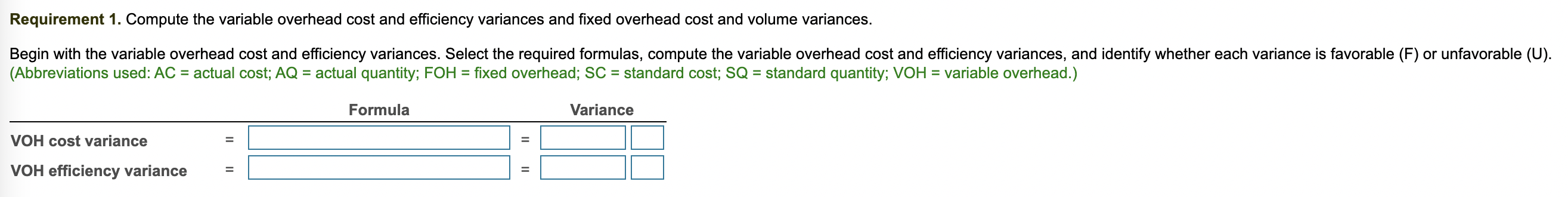 and volume variances. Explain why the variances are favorable or unfavorable. I