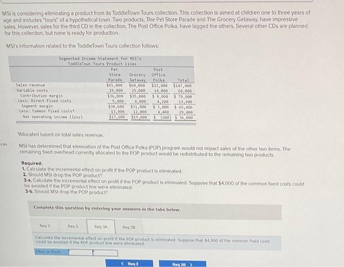 three years of age and includes tours" of a hypothetical town. Two