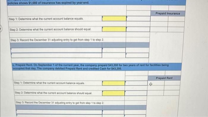 YOU For each separate case below, follow the three-step process for adjusting