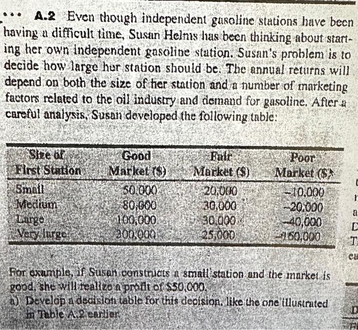  Please answer A.2 and A.3 and show all calculations A.2 Even