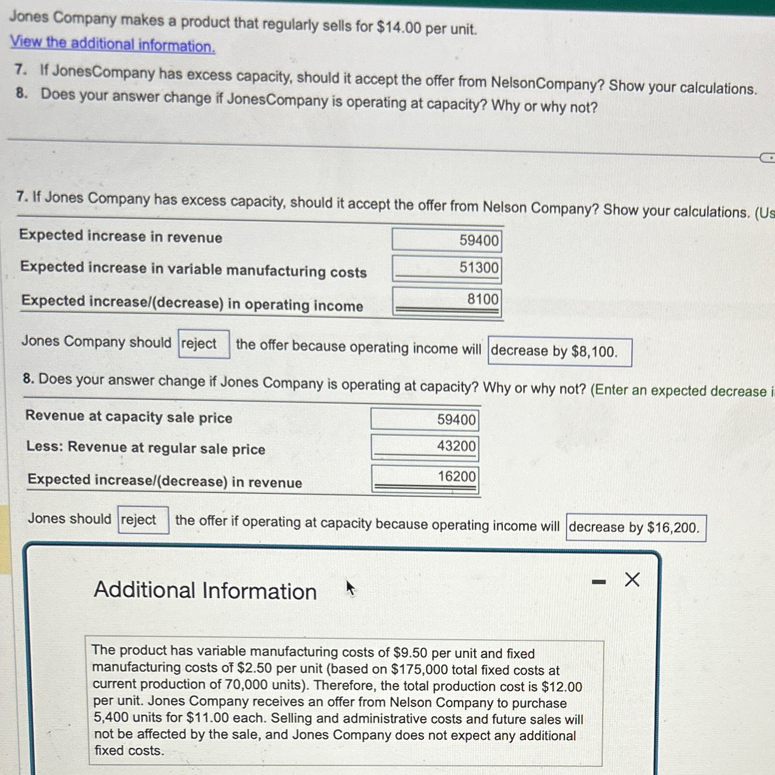  I think i did this all correct, please verify Jones Company