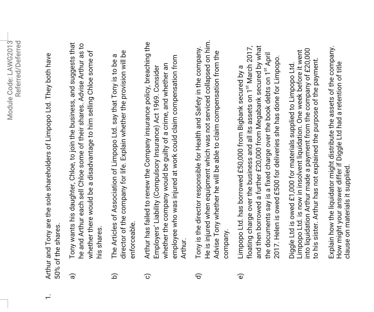  please do part E in 10 minutes will upvote Module Code: