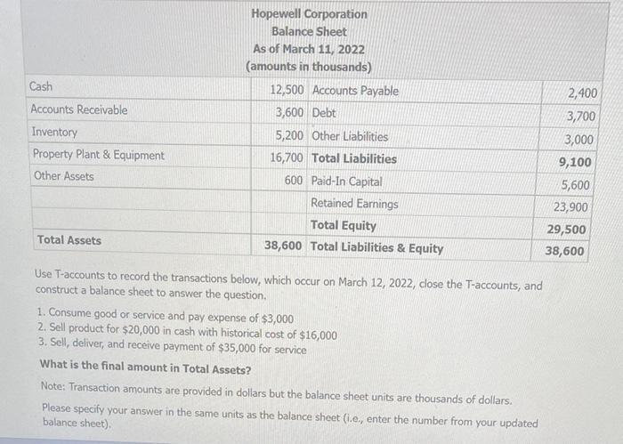 please put answer in bold Use T-accounts to record the transactions below,