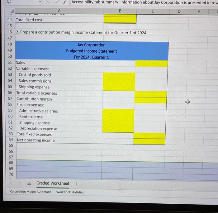the following cost patterns. hipping has been determined to be a mixed